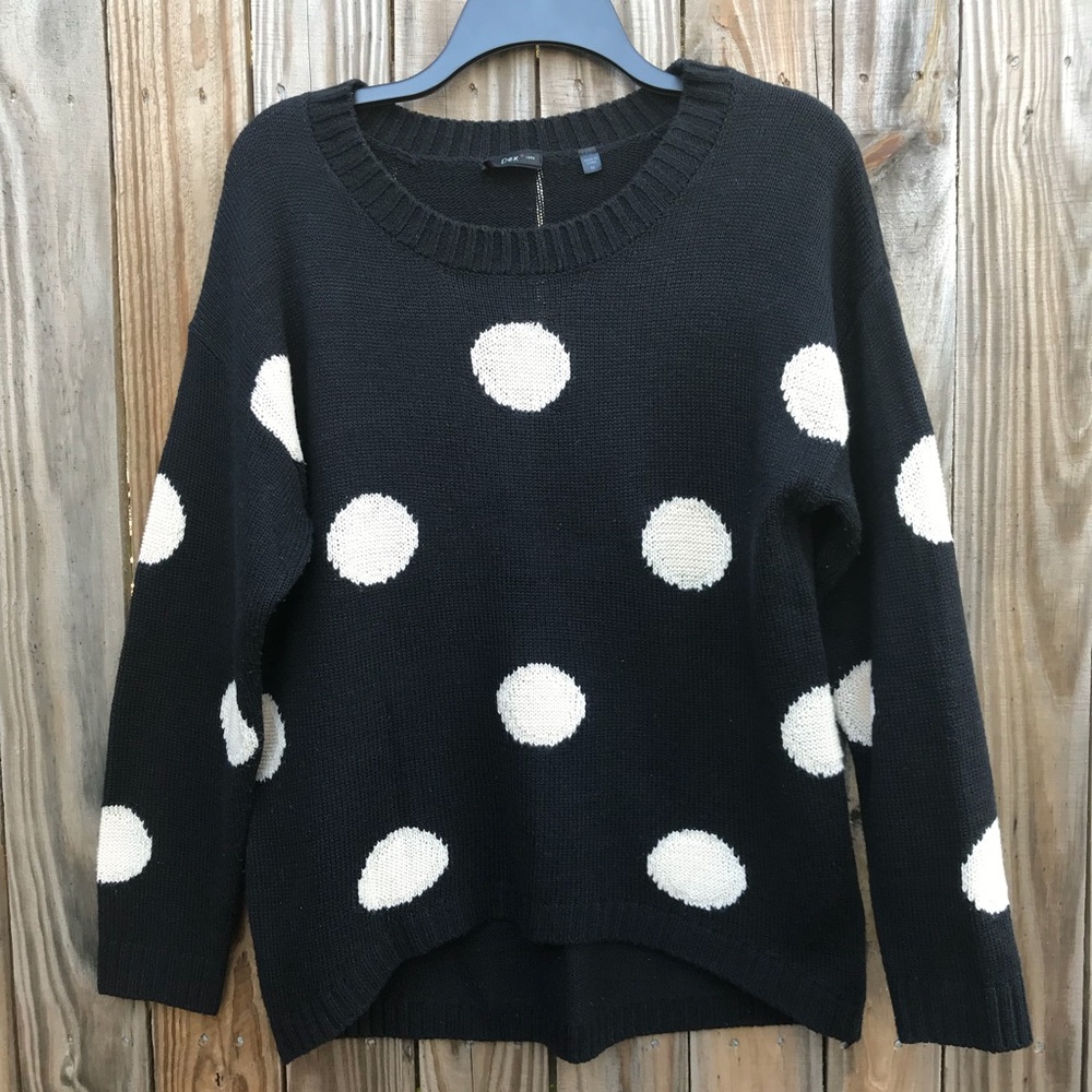 Knit polka dot sweater